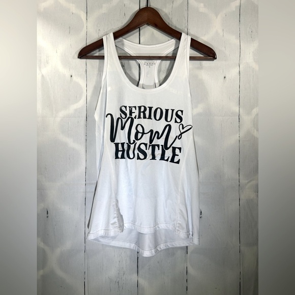 Icyzone Racerback Tank Top Womens Sleeveless Printed Logo Shirt Active Sz S - Picture 1 of 6